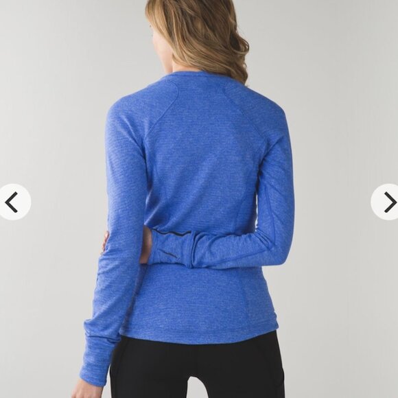 Lululemon - sz 6 - Runderful Long Sleeve Pullover - Blue Pique, Rulu Fabric - Picture 6 of 11